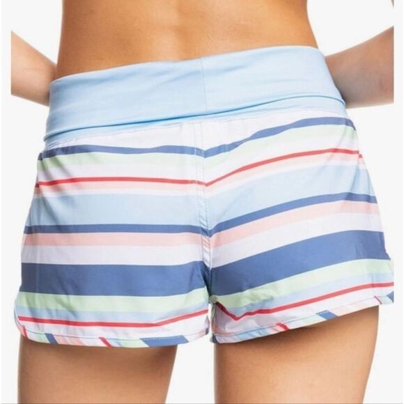 Roxy Endless Summer Striped Lightweight Beach Shorts - Size Small - Picture 2 of 12